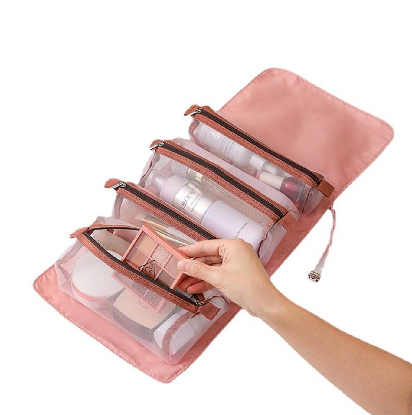 Rosévara™ Roll-Up Hanging Makeup Organizer