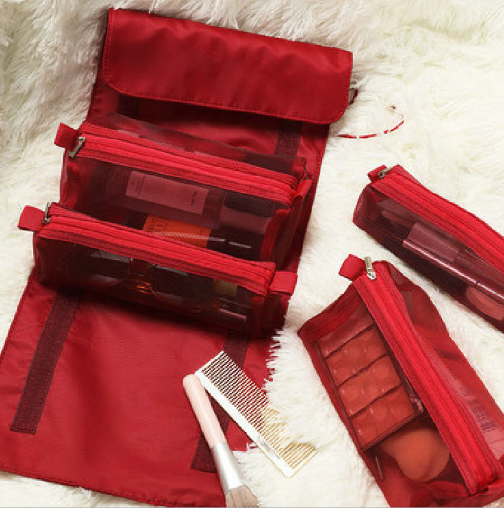 Rosévara™ Roll-Up Hanging Makeup Organizer