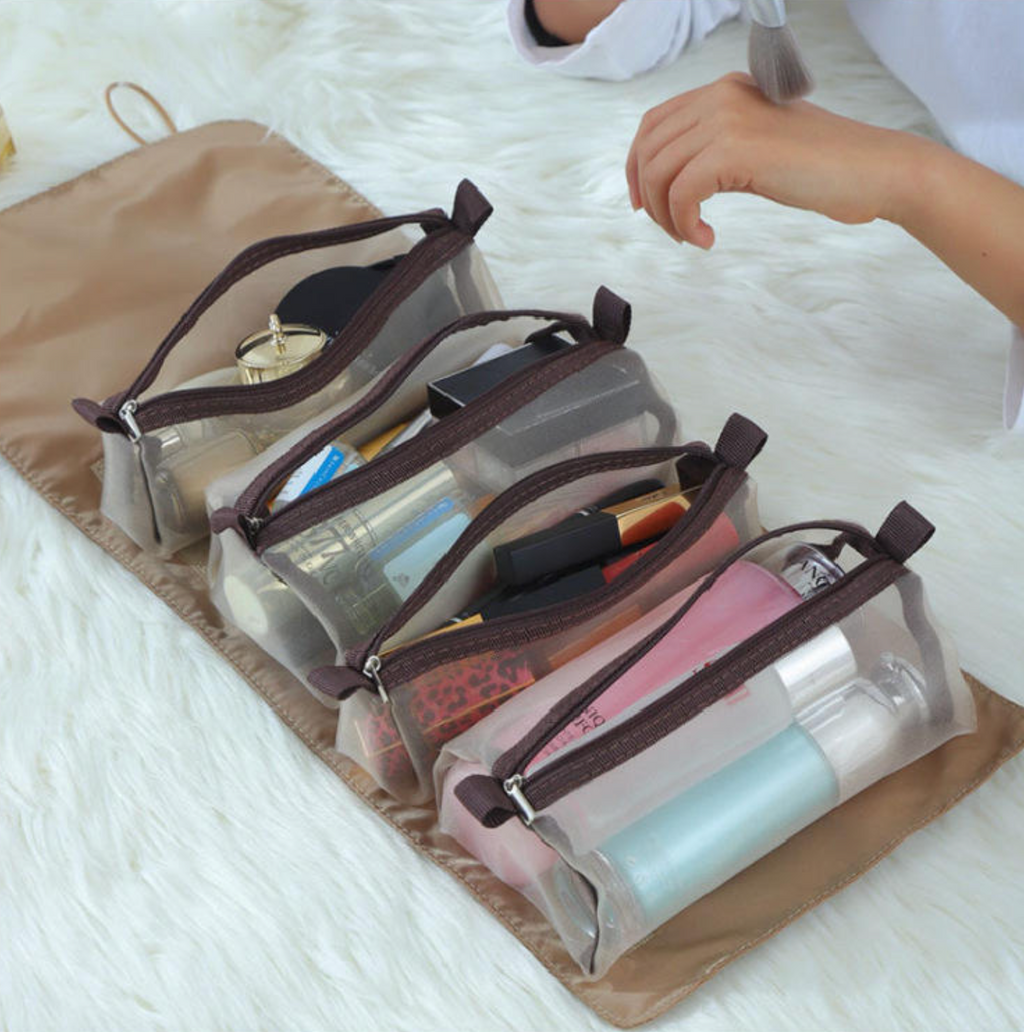 Rosévara™ Roll-Up Hanging Makeup Organizer