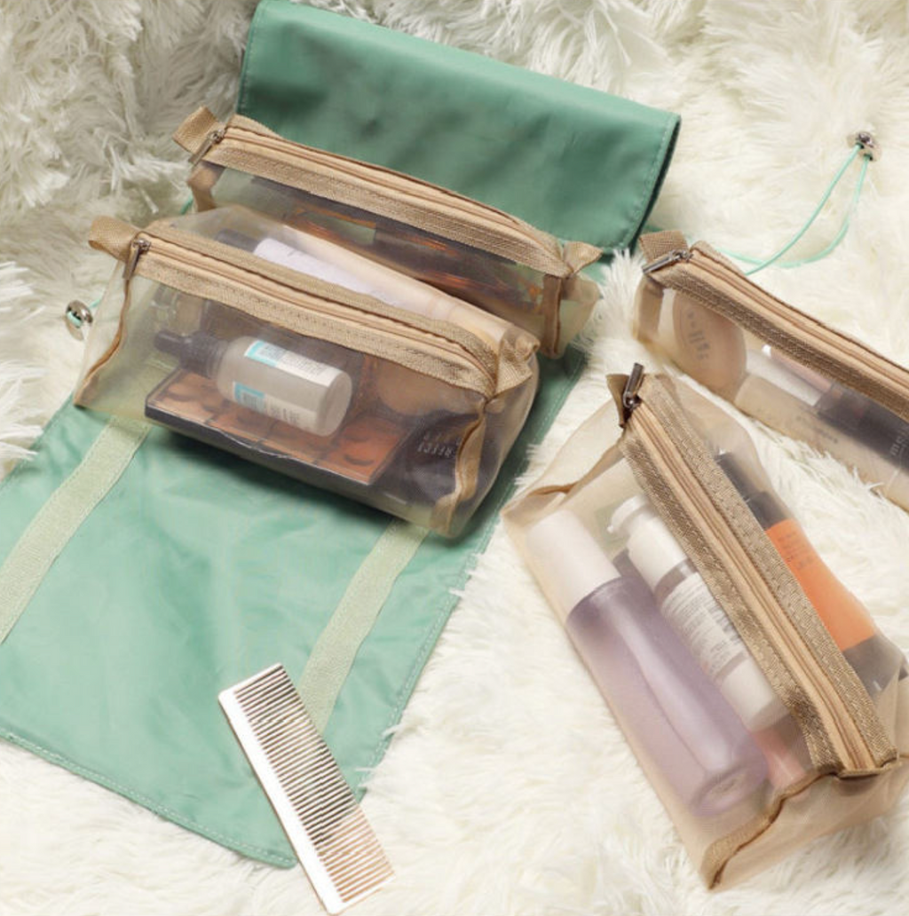 Rosévara™ Roll-Up Hanging Makeup Organizer