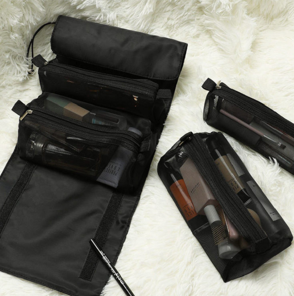 Rosévara™ Roll-Up Hanging Makeup Organizer