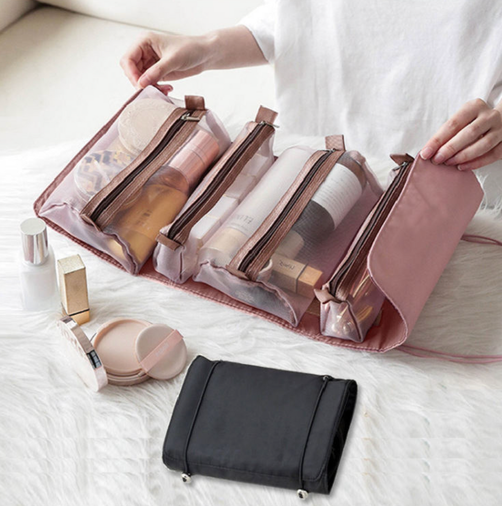 Rosévara™ Roll-Up Hanging Makeup Organizer