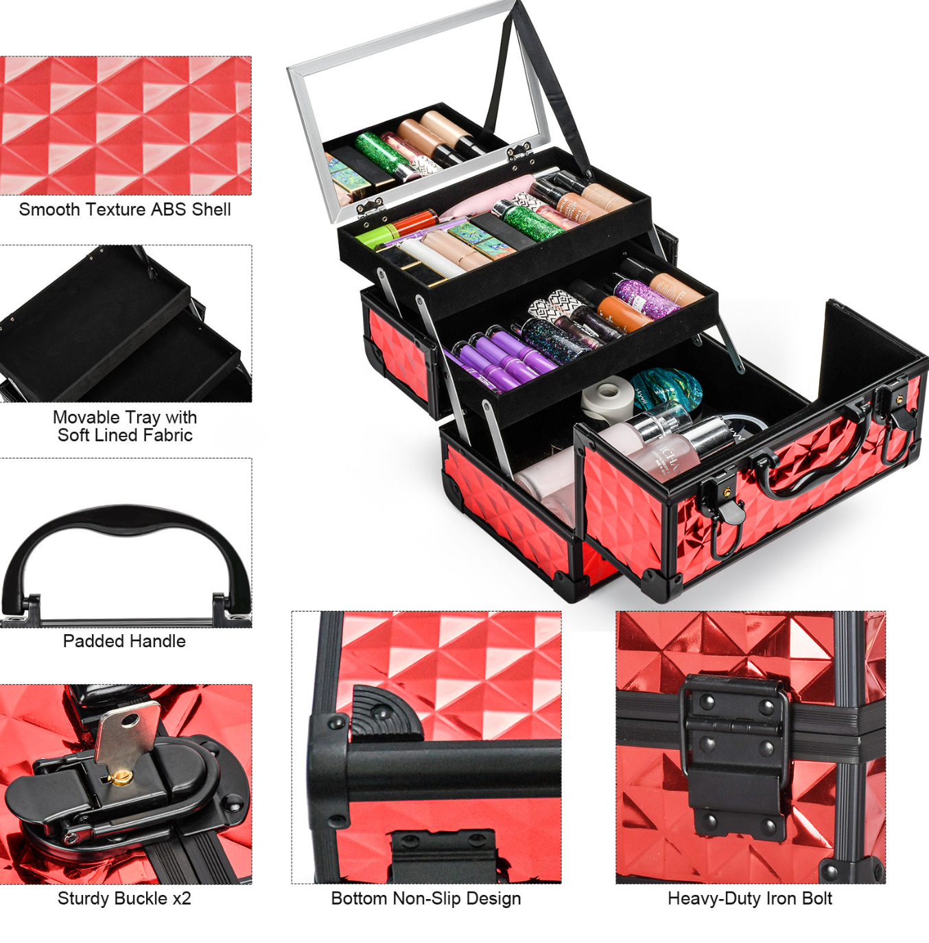 Valerisse™ Professional Aluminum Makeup Case